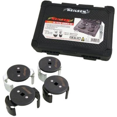 4pc Oil Filter Wrench Set Left & Right Handed Neilsen CT4625