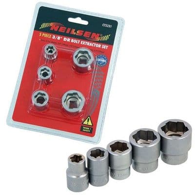 5pc Bolt Extractor Socket Set 8mm/19mm Neilsen CT5231