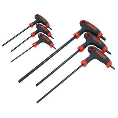 6pc T handle Torx Key Set T10 T15 T20 T25 T30 T40 Neilsen CT1837