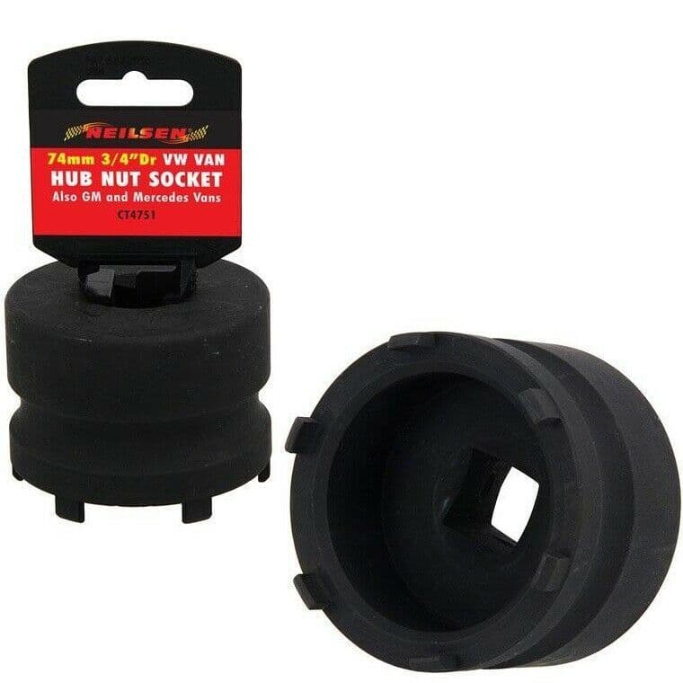 74mm Hub Nut Socket 6 Pin for VW Crafter Mercedes & GM vans  