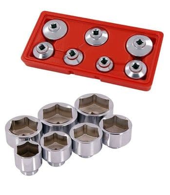 7pc Oil Filter Wrench Socket Set Low Profile Neilsen CT4280