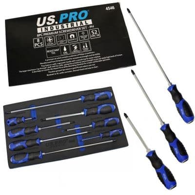 8p Premium Phillips Screwdriver Set US PRO INDUSTRIAL 4546
