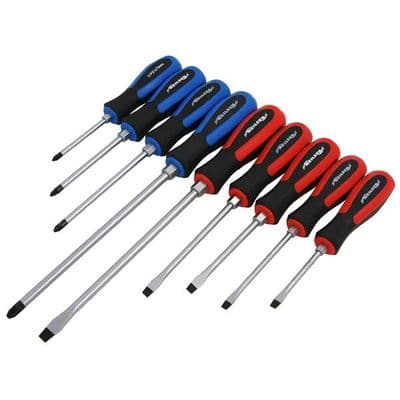 9pc Professional Go Through Screwdriver Set Pozi & Slotted Neilsen CT4031