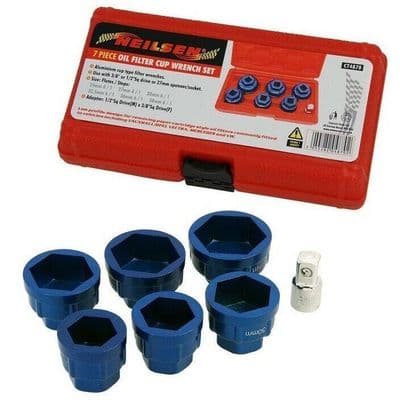 Oil Filter Wrench Socket Set 24mm 27mm 30mm 32mm 36mm 38mm Neilsen CT4870