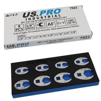SAE Crow Foot Spanner Set 3/8