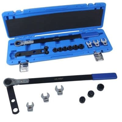 US PRO 13pc Serpentine Belt Removal/Fitting Tool Kit Long Reach Ratchet Action