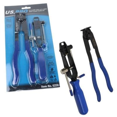 US PRO CV Boot Ear Clip Pliers And Band Clamp Set