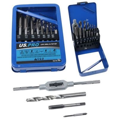US PRO T Handle Tap Wrench And Drill Bit Set M3 M4 M5 M6 M10 M12 Thread Taps
