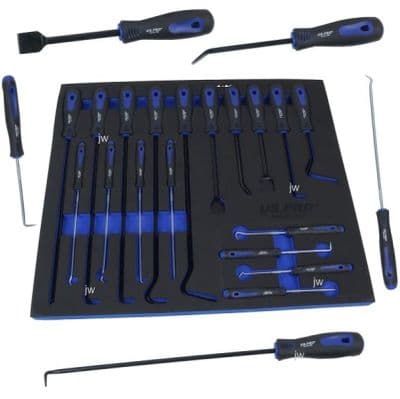 US PRO TOOLS 18pc Hook Pick And Scraper Master Set In EVA Foam Tray