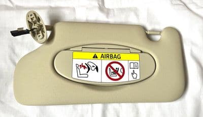 Mini R60 R61 Light Beige Left Sun Visor with Label ORIGINAL Mini 51169813131