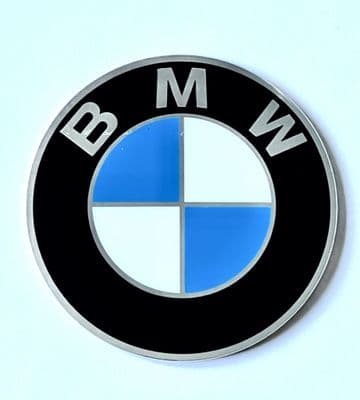 Original BMW 45mm Aluminium Curved Adhesive Wheel Badge 36131181082