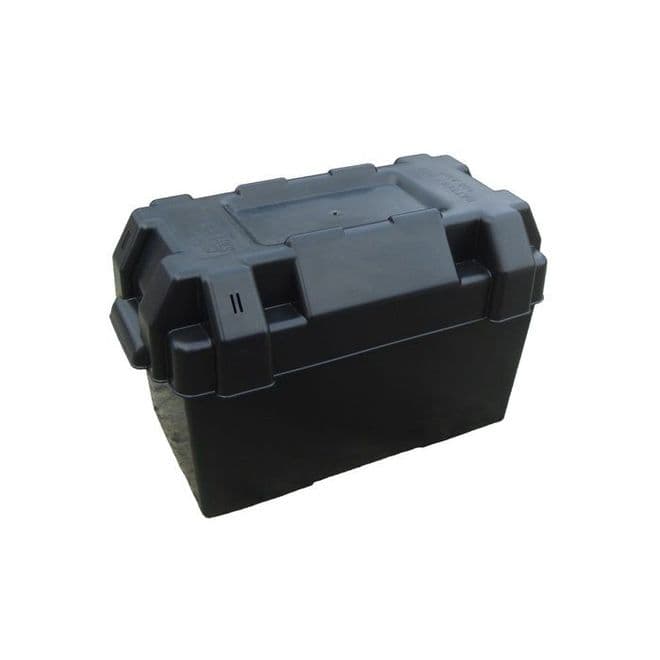 120 Amp Battery Box - Large with Lid - Black
