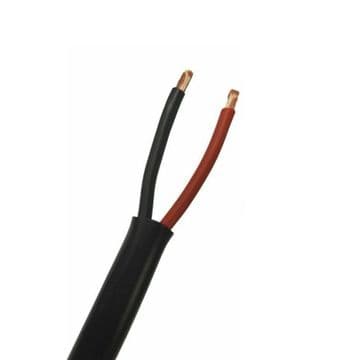 12V Twin Core Flat Cable - Red & Black