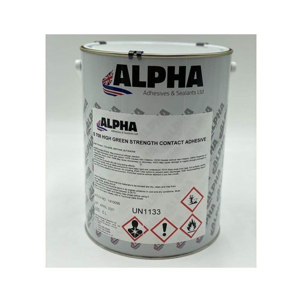 Alpha S708 Heavy Duty Contact Adhesive 1L
