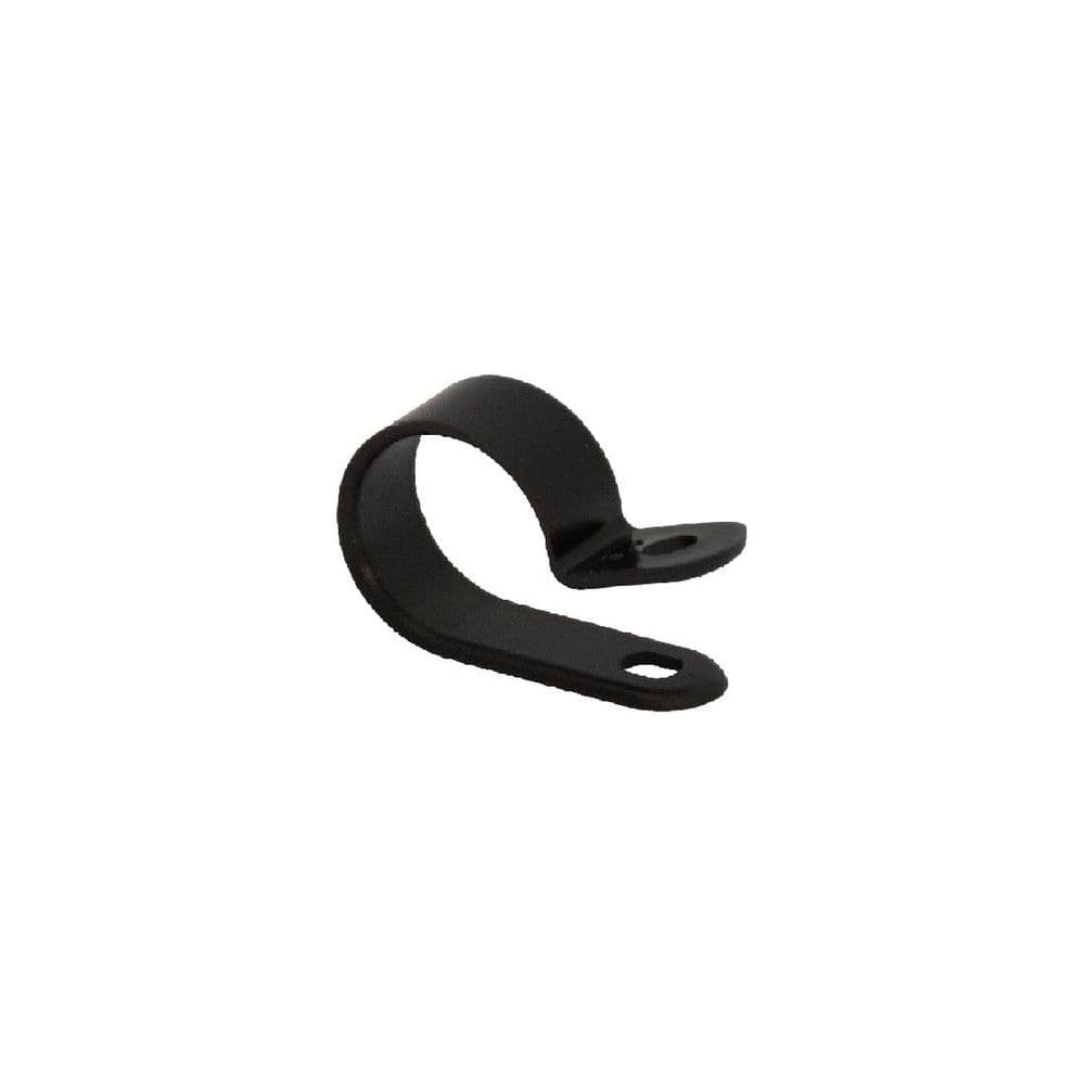 Black Plastic P Clip for 13A Mains Cable - Pack of 10