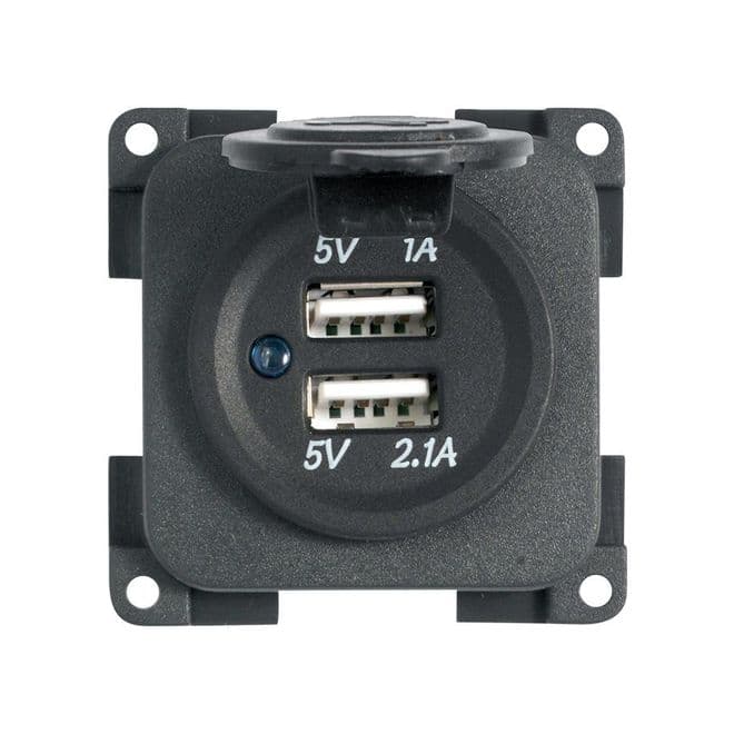 CBE 12V 2.1A Double USB Charger Socket