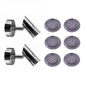Dimatec Mini Chrome Zebra LED & Recessed Downlight Bundle