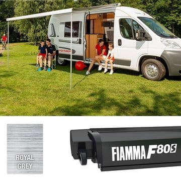 Fiamma F80S Awning Deep Black and Grey