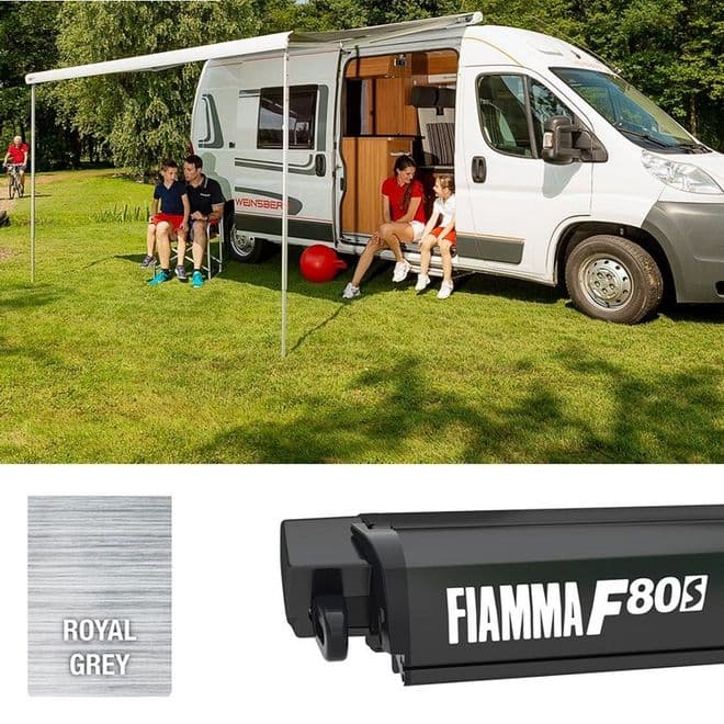 Fiamma F80S Awning Deep Black and Grey