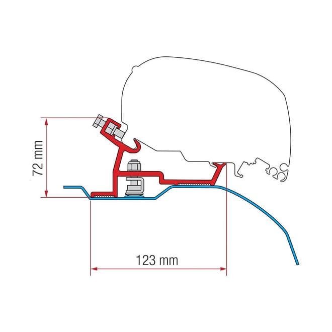 Fiamma F80S Fitting Kit Fiat Ducato (2007-) H2/L4