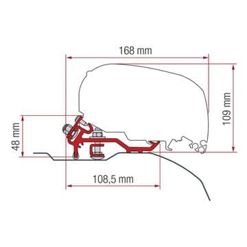 Fiamma F80S Low Profile Fitting Kit Fiat Ducato (2007-) H2/L3