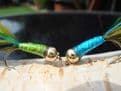 Martyn's Avington Special Blue Flash Holographic Gold Head Damsel Set