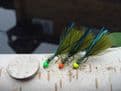 Martyn's Deadly Dark Olive Blue Flash  Hot Headed Micro Damsel Set