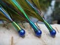 Martyn's Deadly Peacock and Junebug Blue Flash Dark Olive Damsel
