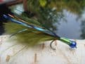 Martyn's Deadly Peacock and Junebug Blue Flash Dark Olive Damsel