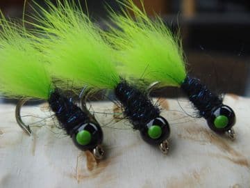 Martyn's Deadly Weighted Black and Fluourescent Green Tailed Hare's Ear Bug