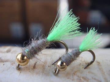 Martyn's Favourite Green Tag Natural Weighted Hare's Ear Bug Set