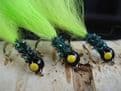 Martyn's Favourite Mini Chartreuse and Pearly Black  Leech