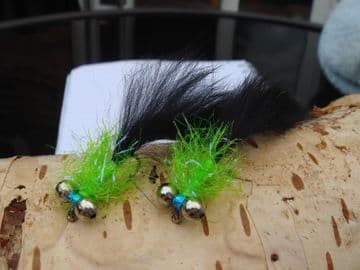 Martyn's Manningford Big Black and UV Green Twin Eyed Leech