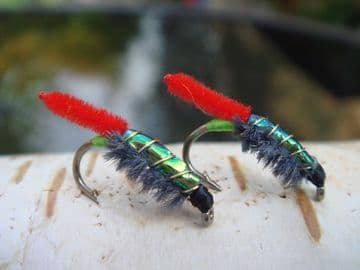 Martyn's Mullet Special, Peacock Backed Black Spectra Shrimp