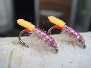 Martyn's Mullet Special, Pink UV Backed, Orange Tag Spectra Shrimp