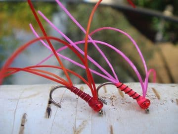 Martyn's Mullet Special, Red and Hot PInk Apps Pulling Worm Set.
