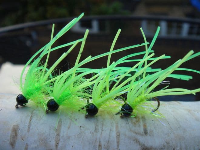 Martyn's New and Deadly Flexi Long Cast - Set 15/ Chartreuse and Fluorescent Green