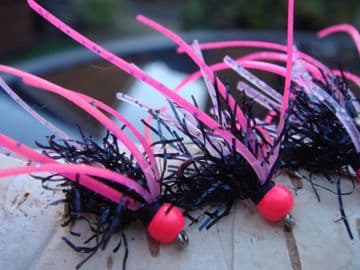 Martyn's New and Deadly Flexi Long Cast - Set 22/Black and Hot Pink