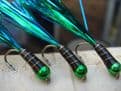 Martyn's Ultimate Long Cast Blue/Green Metallic Damsels - SET OF 5