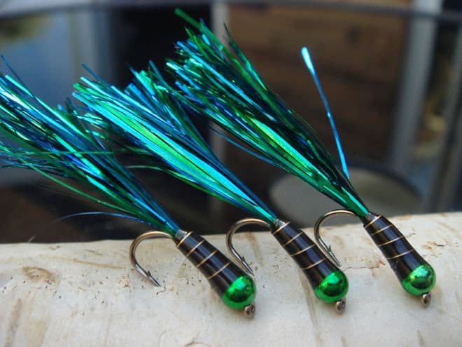 Martyn's Ultimate Long Cast Blue/Green Metallic Damsels - SET OF 5
