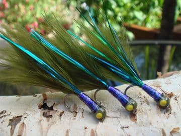 Martyn's Ultimate Skinny Blue Flash Ultra Violet Weighted Damsel Set 2 - Dark Olive