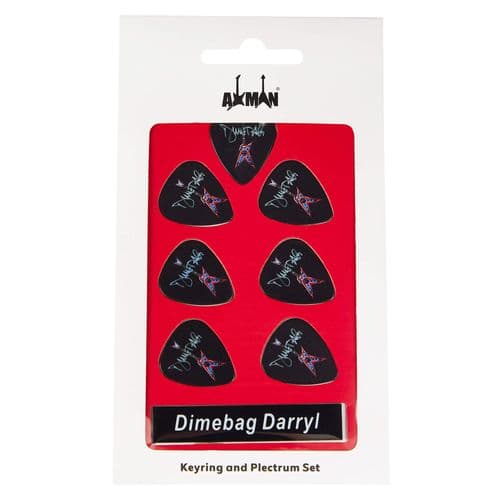 Dimebag Darrell Guitar Plectrum Gift Set | 6 Artist Plectrums | 1 Artist Keyring