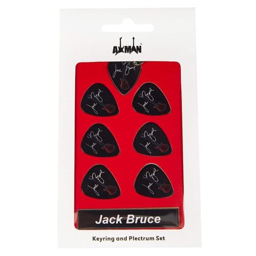 Jack Bruce Guitar Plectrum Gift Set | 6 Artist Plectrums | 1 Artist Keyring