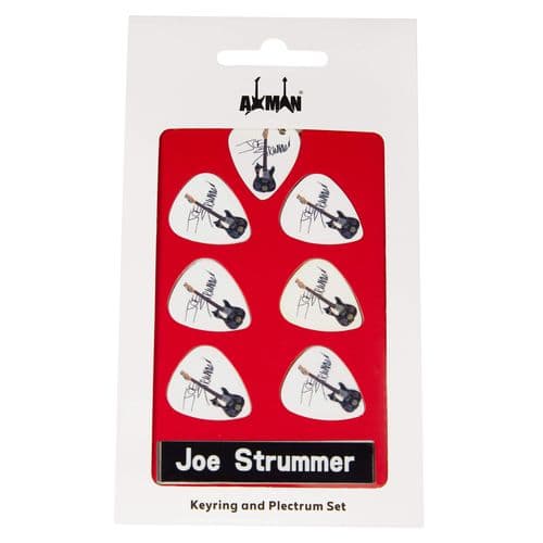 Joe Strummer Guitar Plectrum Gift Set | 6 Artist Plectrums | 1 Artist Keyring