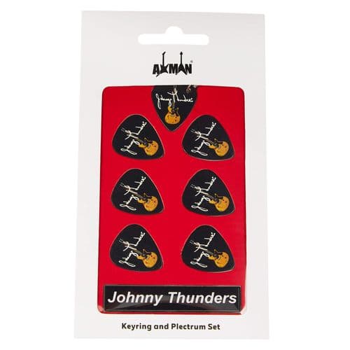 Johnny Thunders Guitar Plectrum Gift Set | 6 Artist Plectrums | 1 Artist Keyring