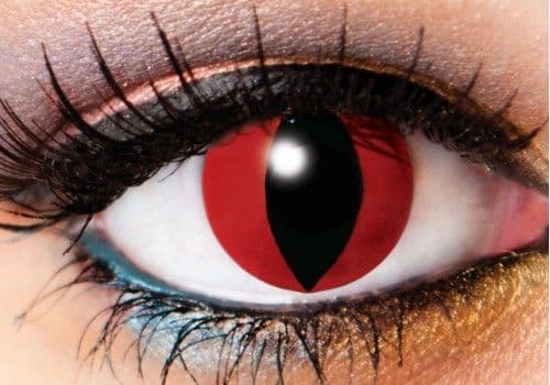 Red Devil Demon Contacts - 1 Day