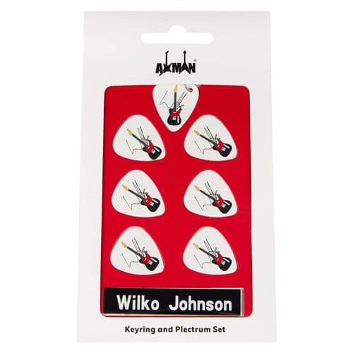 Wilko Johnson Guitar Plectrum Gift Set | 6 Artist Plectrums | 1 Artist Keyring