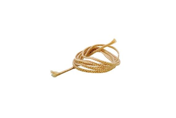1 Metre of Wick, 3mm, Flat, Twisted & Braided Cotton, Unwaxed  S7821