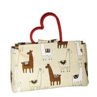 1 Pair 15cm x 11cm Large Heart Shape WOOD EFFECT Plastic Bag Purse Handles. S7834