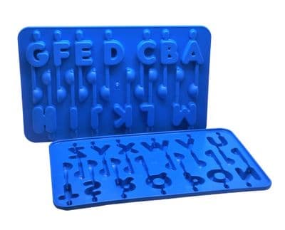10pk  Candle Mould Trays, A-Z Alphabet Trays.  S7537